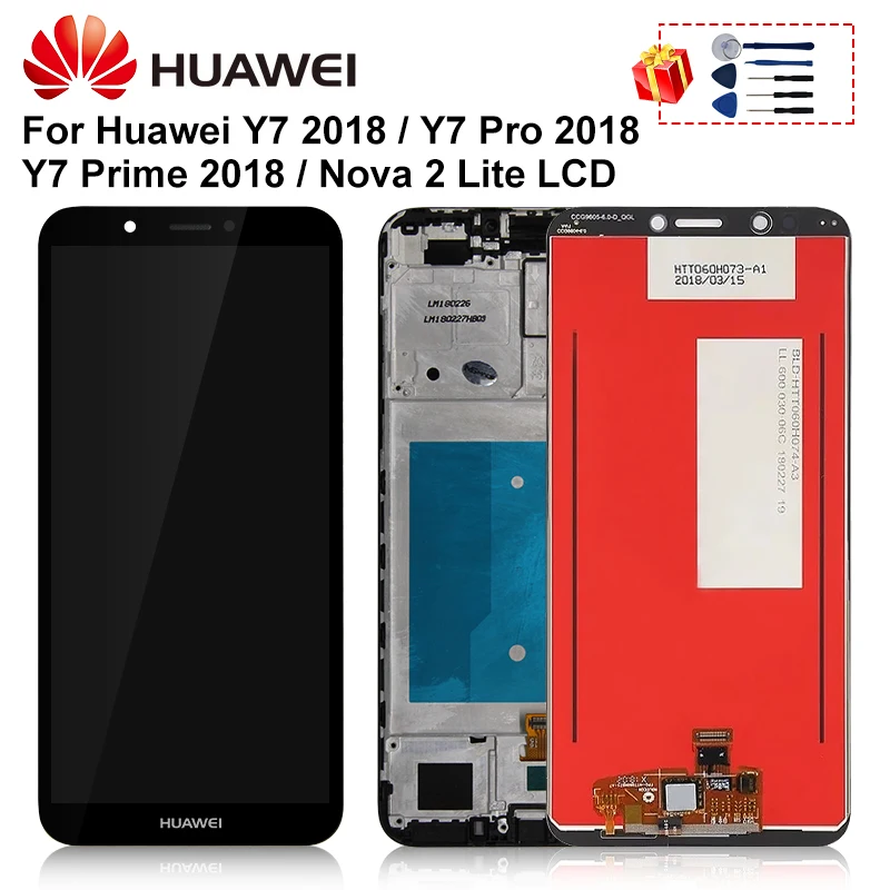 

ЖК-дисплей 5,99 дюйма для Huawei Y7 2018, сенсорный экран для Huawei Y7 Pro 2018, ЖК-дисплей NOVA 2 Lite Y7 Prime 2018, экран LND L22 LX2 L21
