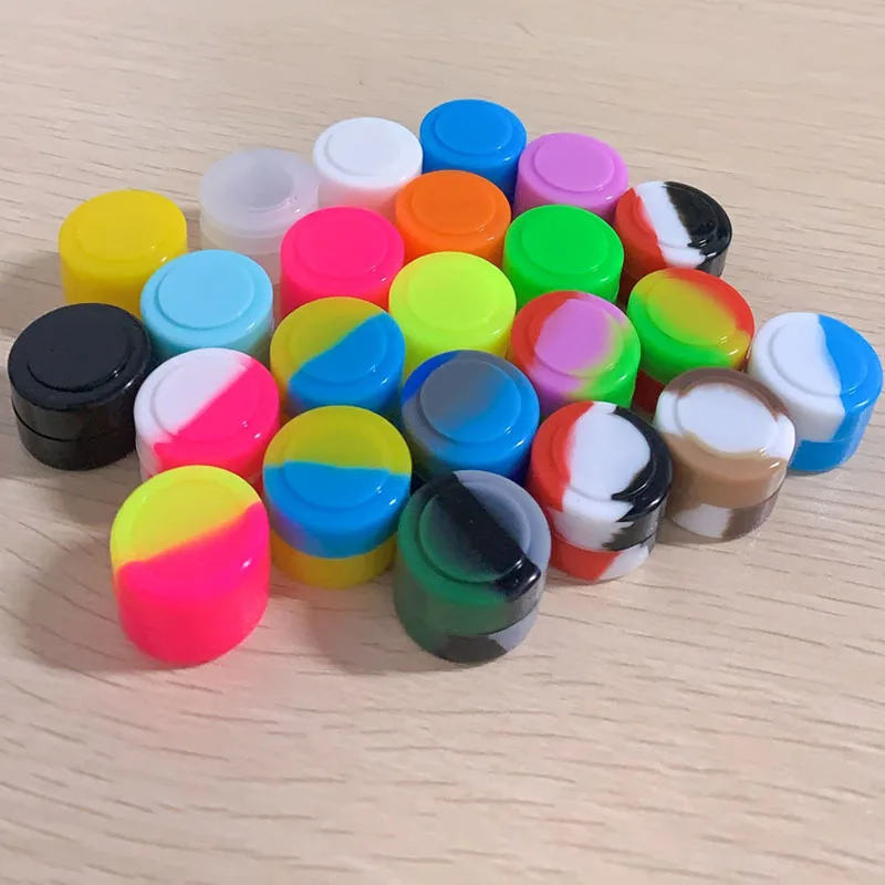 20 шт. круглая силиконовая коробка восковая сухая баночки для трав Dab 2 мл