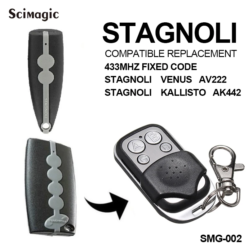

433mhz STAGNOLI VENUS AV222/ KALLISTO AK442 Garage Door remote control remote garage key duplicator for gate control