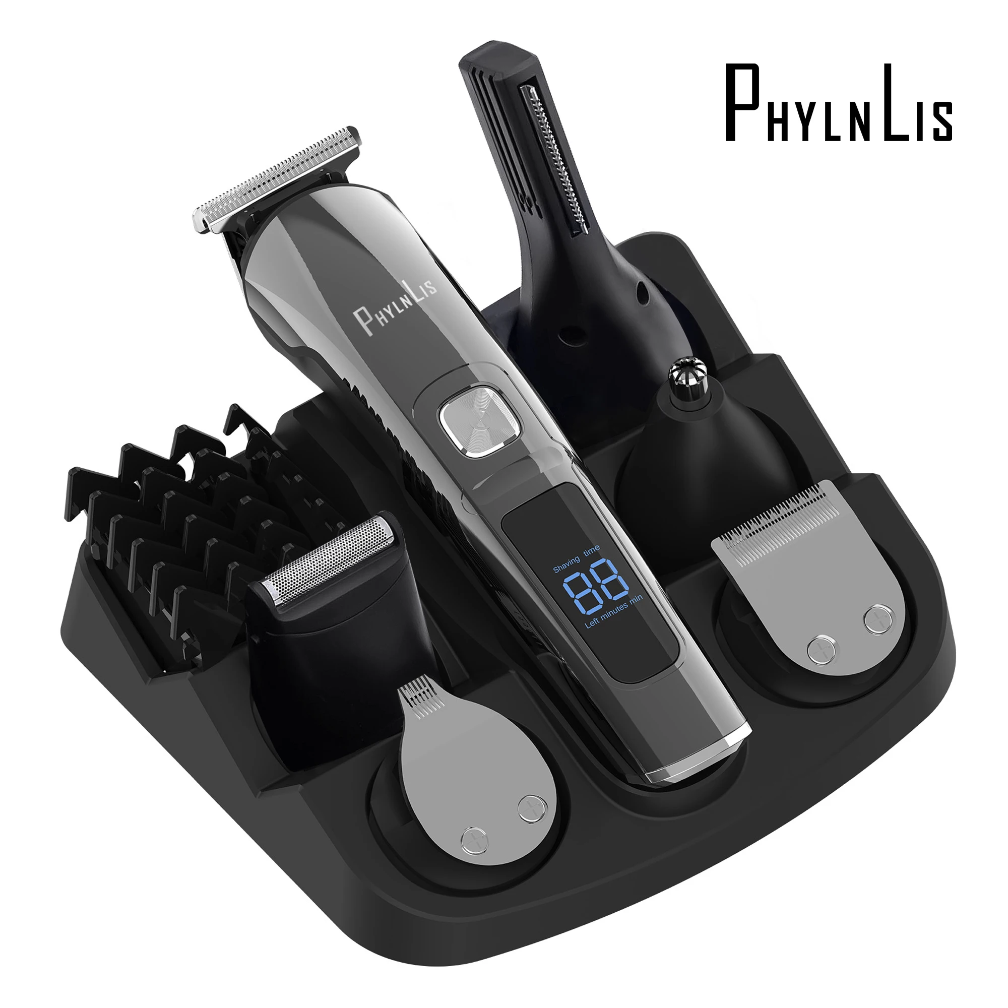 Hair Clippers Men Cordless Electric Trimmer Kit Professional Beard/Body Grooming Shaver Family Barber PhylnLis 8688