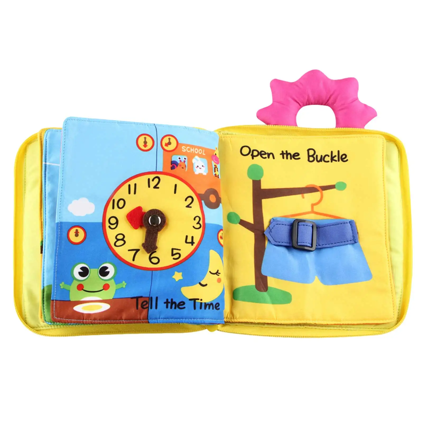 Детская тканевая книга с мультяшным рисунком для новорожденных развивающая