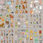 Классический набор с животными, сделай сам, теплопередача для детей, футболка, шляпа, Виниловые топы с аппликацией сделай сам, патчи с утюгом, искусственные животные