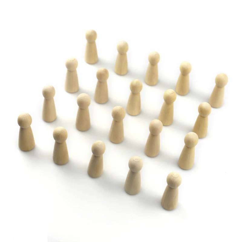 

20PCS Wooden Peg Doll Unfinished Wooden People Bodies Angel Dolls For DIY Craft People Manual Painting Dolls People Decorations