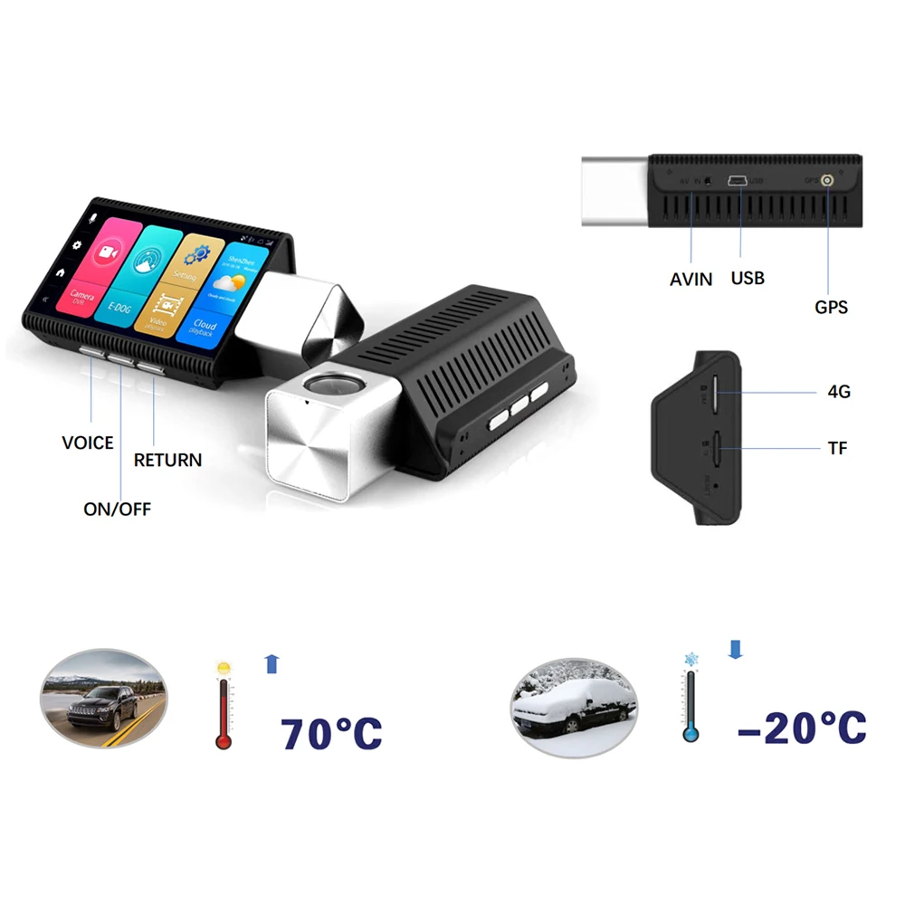 Автомобильный видеорегистратор 3 дюйма Android 8 1 HD 1080P 4G Wi Fi DVR камера с GPS навигацией