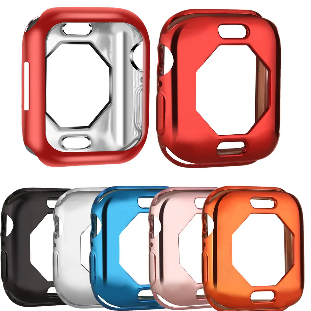 

For Apple Watch SE Case Series 6 5 4 3 TPU Scratch-resistant 40mm 44mm 38mm 42mm Cover Flexible Soft Protective Bumper Shell