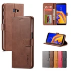 Чехол-книжка для Samsung Galaxy J4, J6 Plus, кожаный, с магнитной застежкой