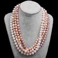 exquisite beaded necklace high quality aaa pearl necklace comfortable to wear for unisex banquet party jewelry gift 7 8mm