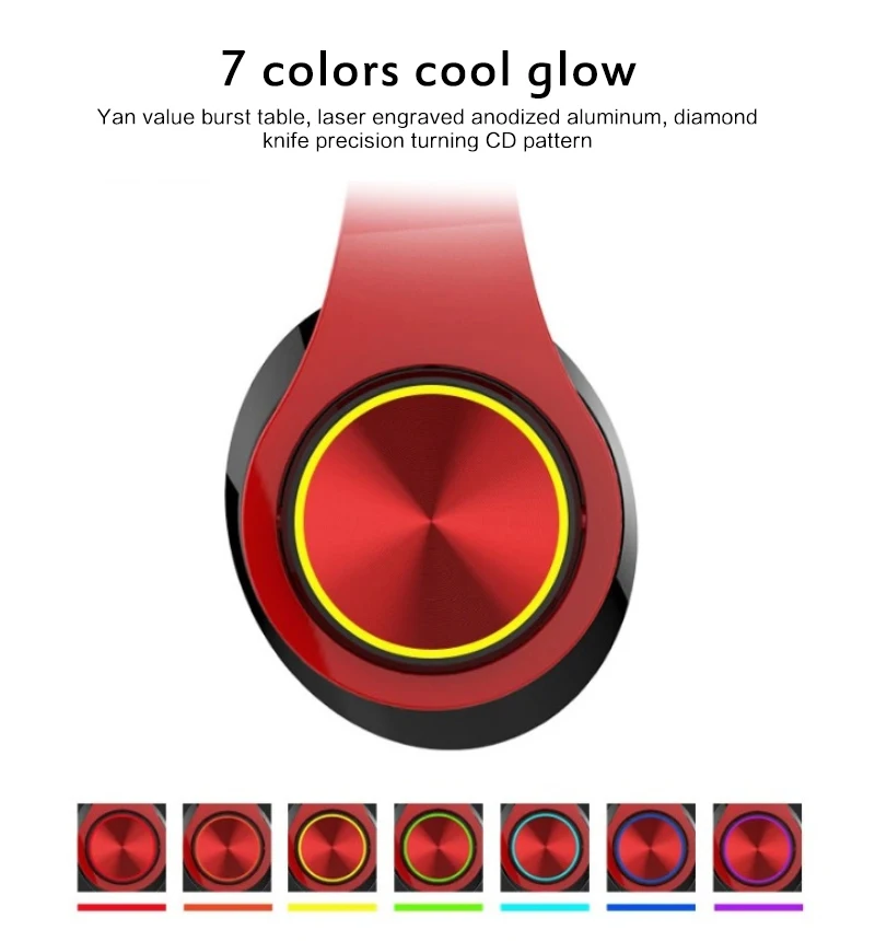 B39 Bluetooth наушники беспроводные складные HiFi бас стерео звук с светодиодный