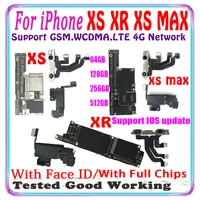 full unlocked for iphone xs max xr motherboard with face id 64gb 128gb 256gb 512gb x r mainboared clean icloud logic board
