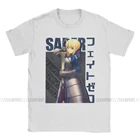 Мужские сабля футболка Fate Stay Night Fgo аниме одежда из хлопка забавная футболка с короткими рукавами и круглым воротником, футболка с рисунком