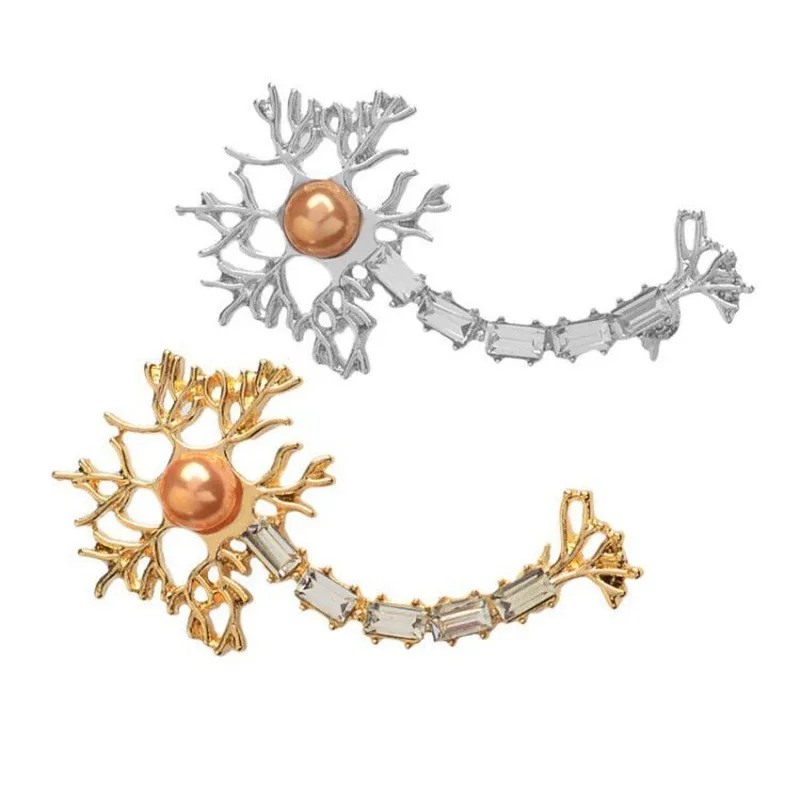

Luxury Chest Brooch Pin Creative Peripheral Nerve Enamel Pins Human Organ Jewelry Cute Badge Brooch Fashion Pin Brooch