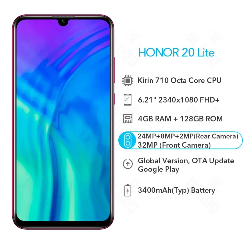 2 в 1 защита экрана закаленное стекло для huawei honor 20 lite 6 21 дюйма глобальная версия