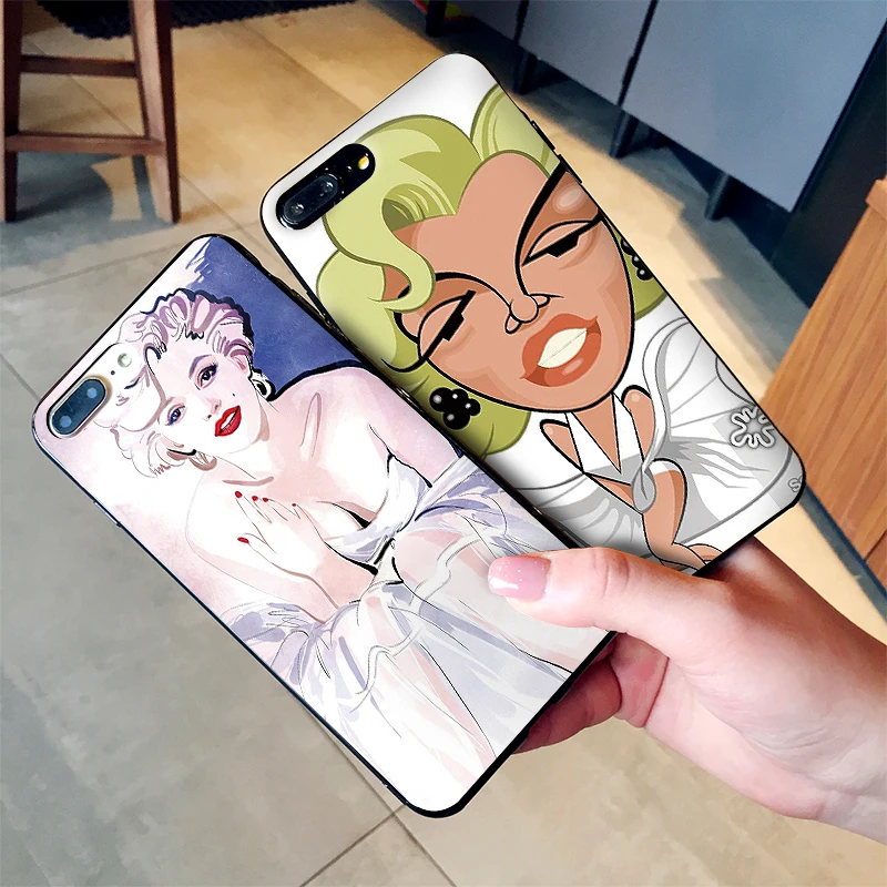 Для iPhone 6 6s 7 8 Plus X XR XS Max 5 5S SE чехол для телефона Мэрилин м мультфильм Симпатичные из