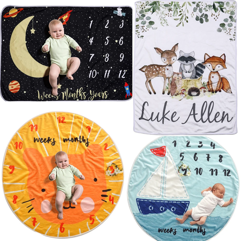 19 видов детское ежемесячное одеяло с вехой девочка мальчик цветочные крылья