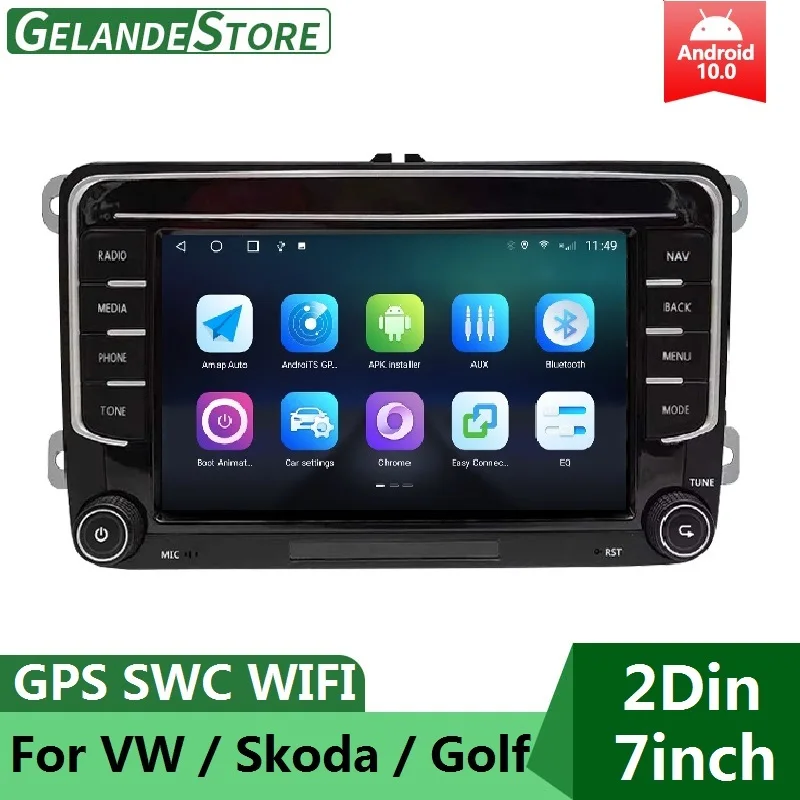 Автомагнитола GELANDE 2 Din Android 10 GPS-навигация для VW Passat B6 touran volkswagen Skoda Octavia polo golf