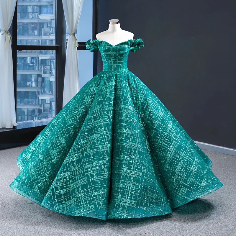 Зеленое роскошное бальное платье с рукавами-крылышками пышное Тюлевое вечернее