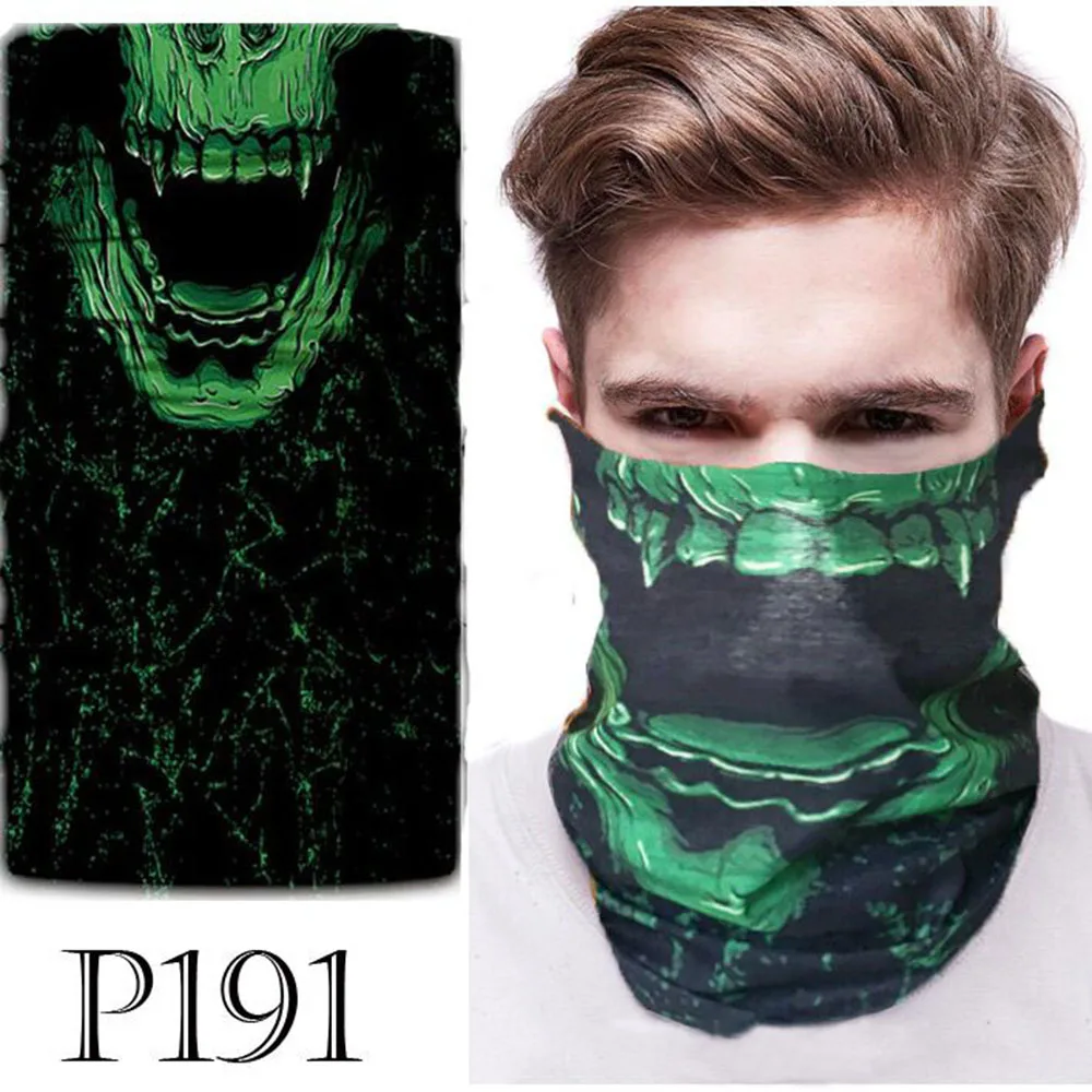 Бесшовные головные уборы 3D с черепом для езды на велосипеде рыбалки спорта