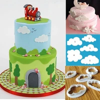 5pcs cloud fondant cutter cake mold fondant cake bread decorating tools food grade plastic baking supplies
