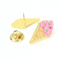 sweet cartoon enamel pins cute ice cream lapel brooches bright color mental badges pin jeans backpack brooch jewelry for women