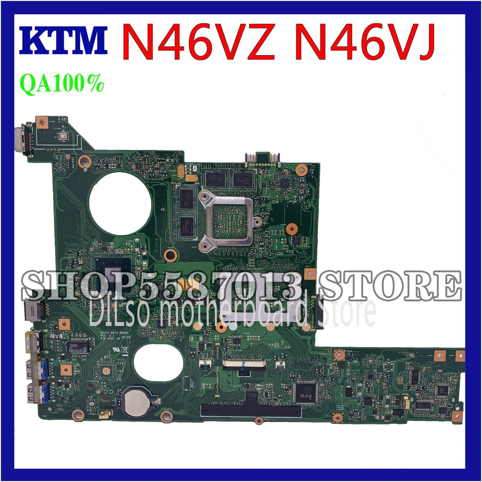 

KEFU N46VZ Motherboard For ASUS N46VZ N46VJ N46VM Laptop Motherboard original Test motherboad notebook GT650M/GT630M Motherboard