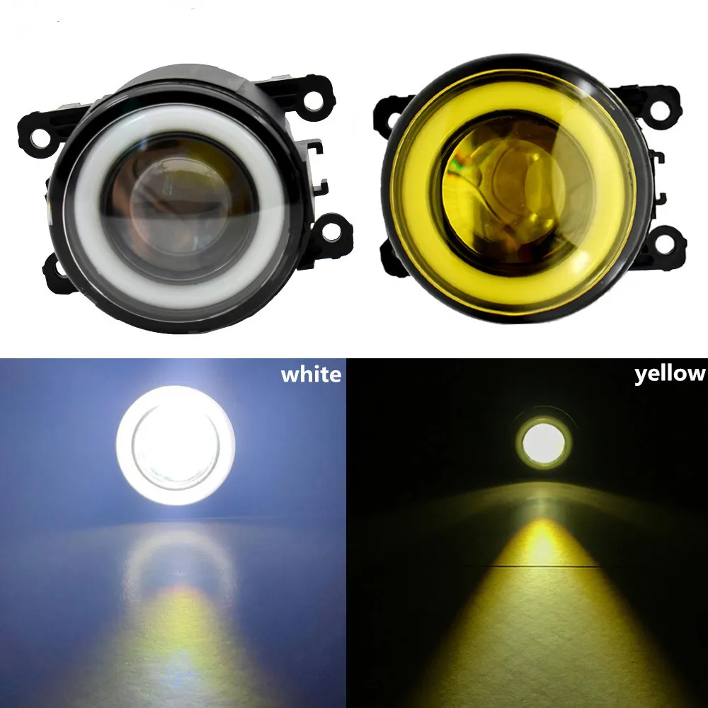 2x супер яркий светодиодный противотуманный светильник с ангельским глазом белый