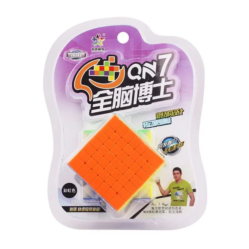 Фото Zhisheng Yuxin QN 7x7x7 куб без наклеек 7-слойная головоломка Magico 7x7 Cubo Magico профессиональная игра детские игрушки блистерная упаковка №1