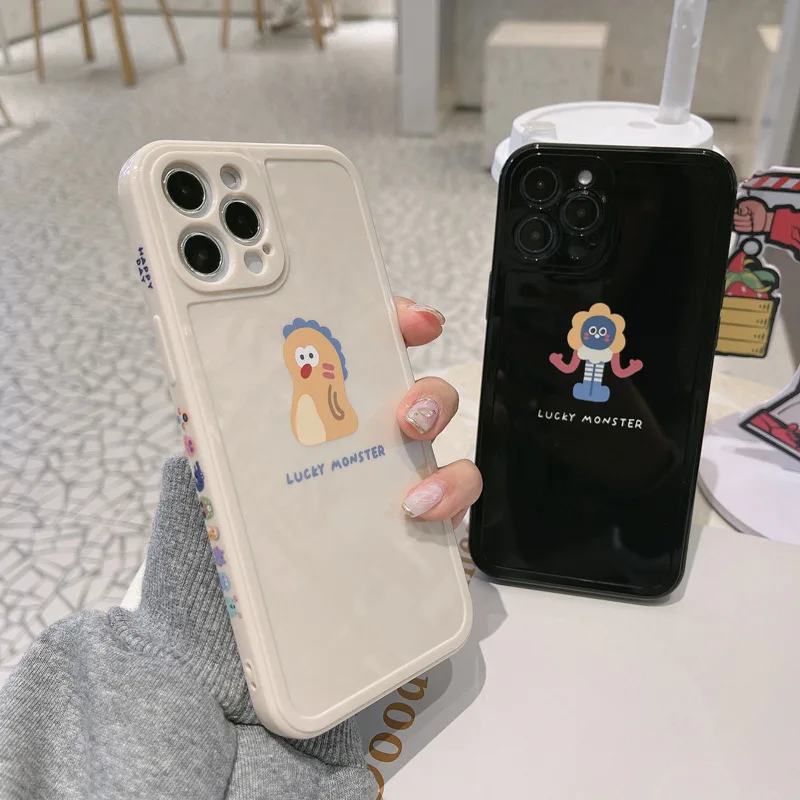 

Sunflower Monster Belly Case Cover For iPhone 13 13mini 13Pro 13ProMax 12 12Pro 12min 12ProMax 11 11Pro 11PROMAX XR XSMAX X XS