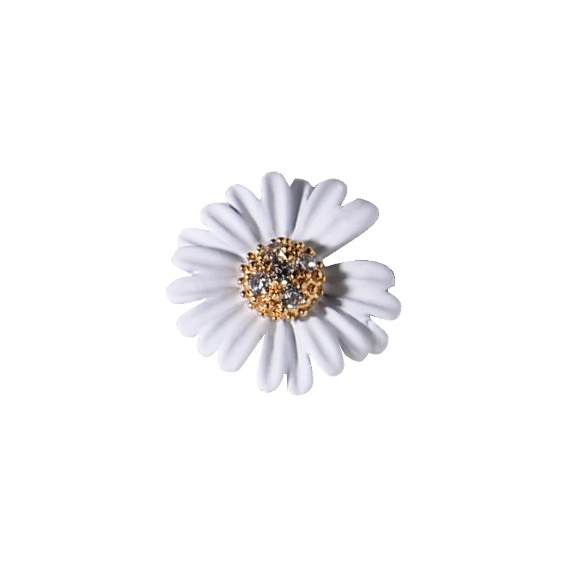 Bellis Perennis 3D украшения для ногтей белая Маргаритка маникюрная фольга японская