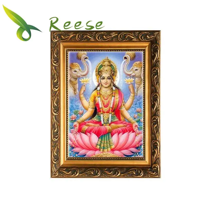 Diy Полный Круглый Смола Бриллиантовая украшающая Картина Набор стразов Лакшми