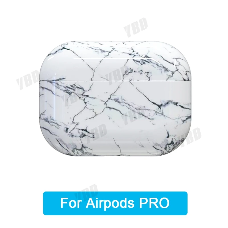 Bright white pro YBD роскошный чехол с мраморным рисунком для AirPods цвета чехол для Apple Airpods Air Pods чехол Coque Funda для Airpod аксессуары - Цвет: Bright white pro