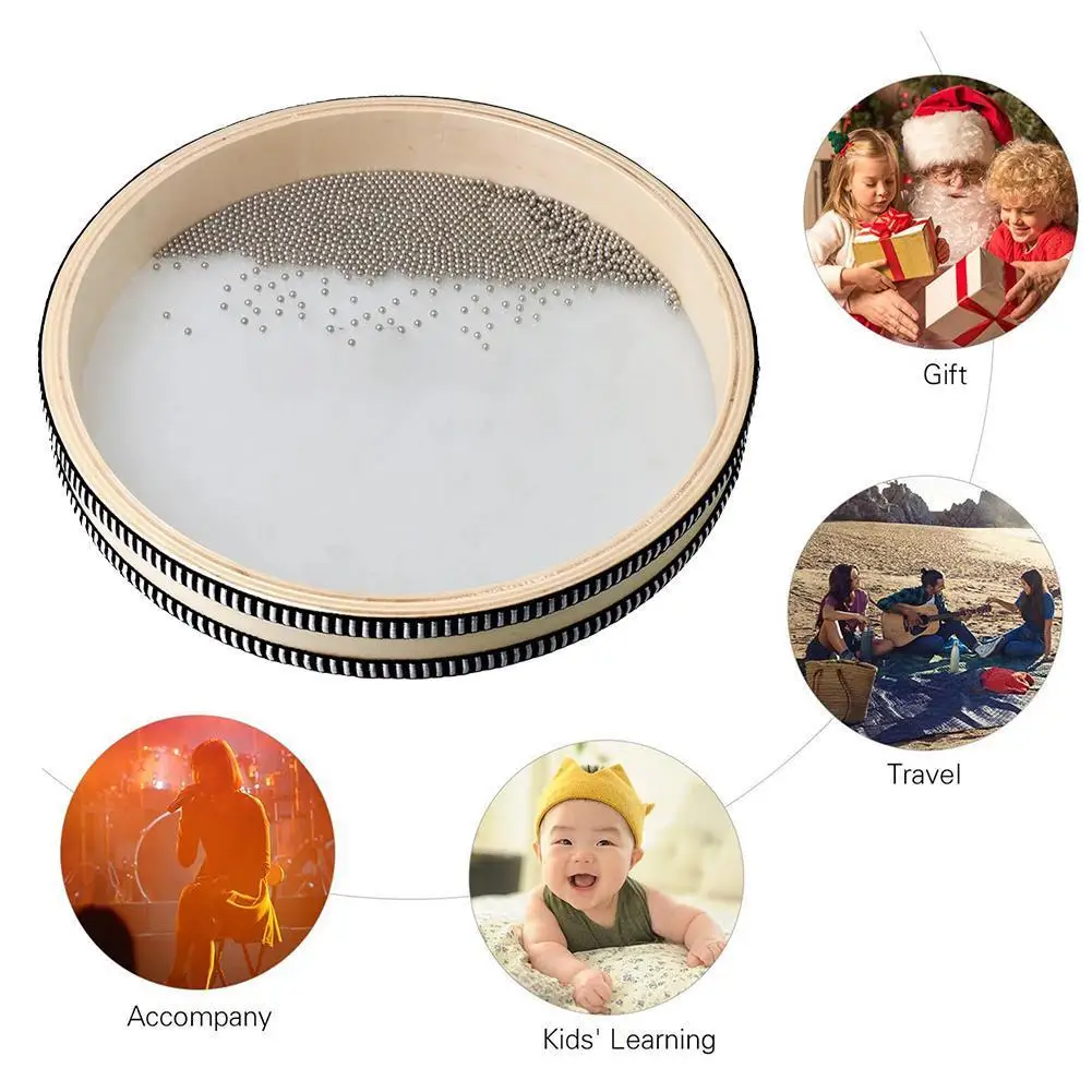 

15cm/20cm/25cm Ocean Wave Bead Hand Drum Music Instruments Toys Early Learning Music Percussion Educational Toys For Baby Gifts