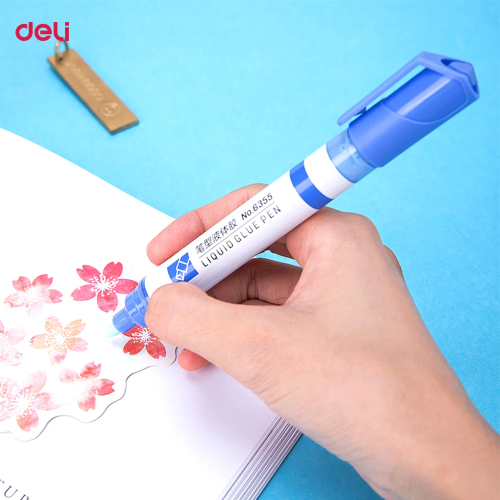Deli 6355 ручка жидкий клей креативный офисный детский ручной класс сад сильный