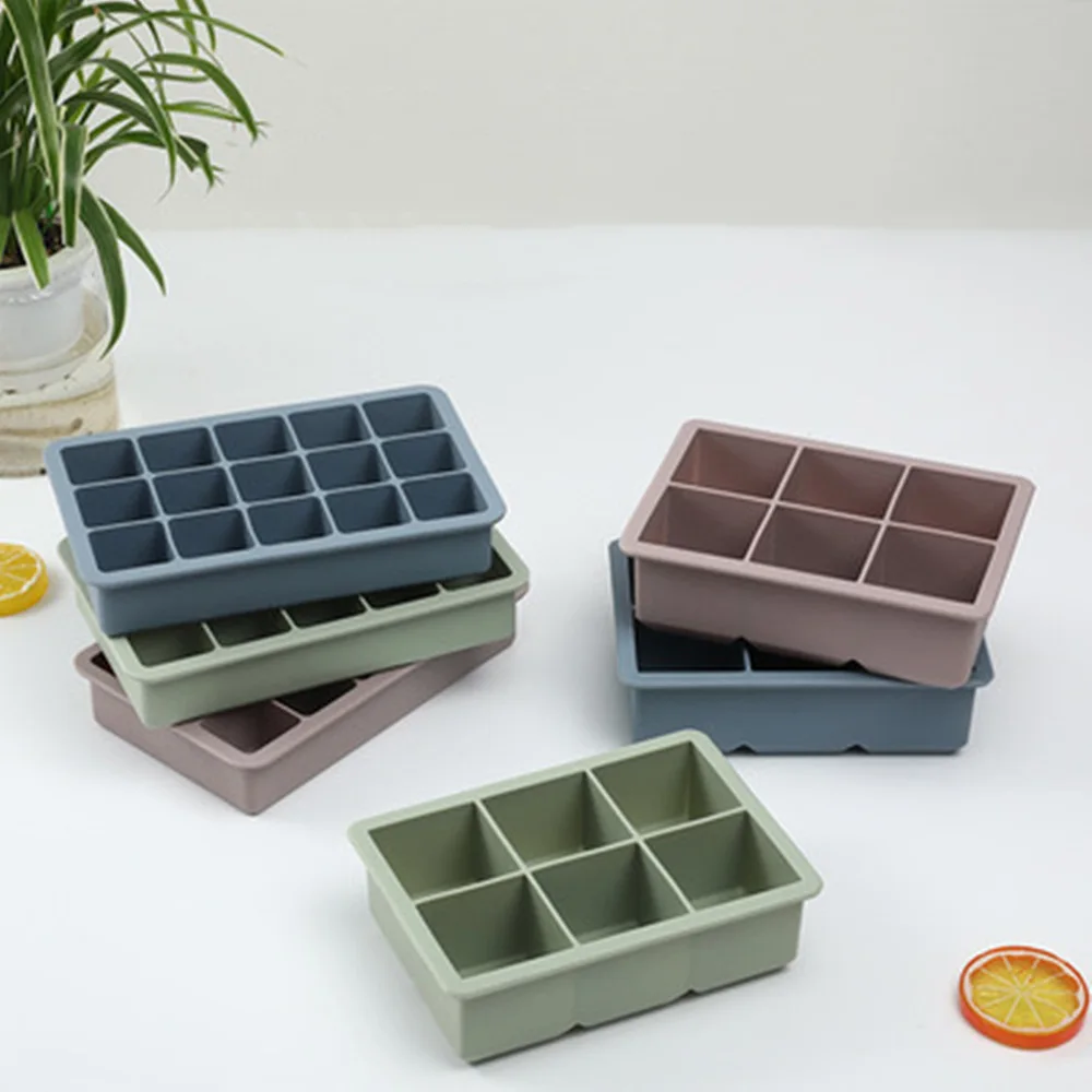 

Square Ice Fruit Cube Kitchen Pudding Food Stackable Lattice Mold Reusable Safe Silicone Grid Form Fade Lid Shape Resistant