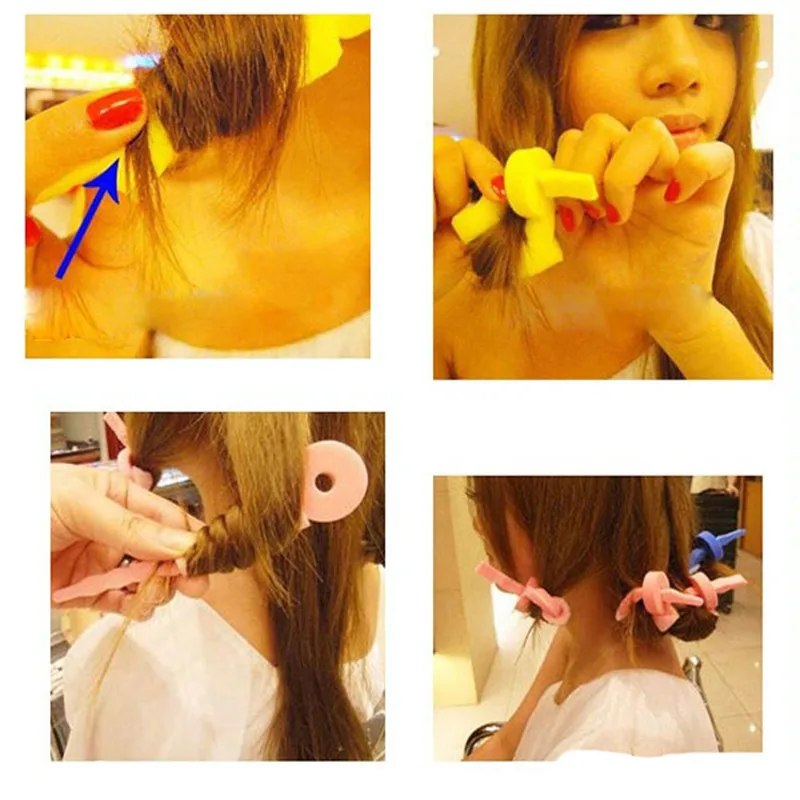 6 шт. новые розовые Инструменты для укладки волос Волшебные ухода за салонами