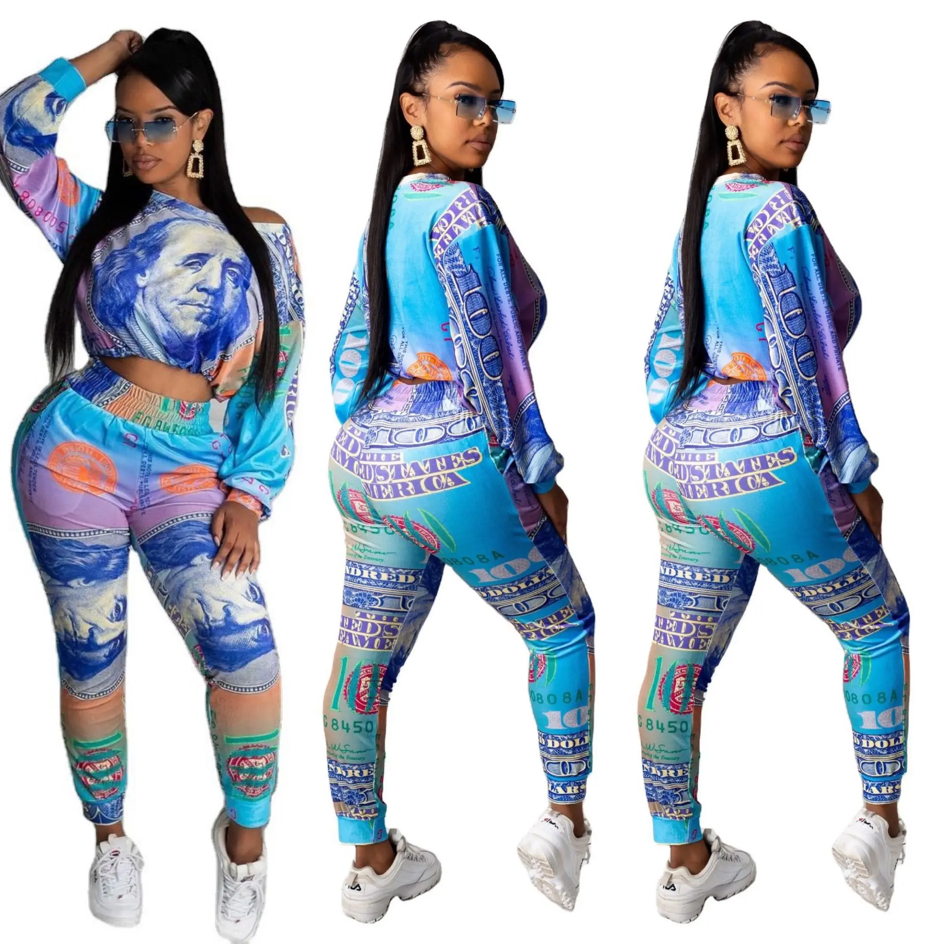 

Женский спортивный костюм с длинным рукавом, Осень-зима