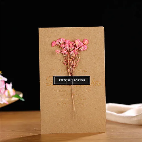 B-7 Gypsophila цветы карты складные пустые бумажные поздравительные открытки на день рождения спасибо фестиваль детский подарок Скрапбукинг аксессуары - Цвет: B-7