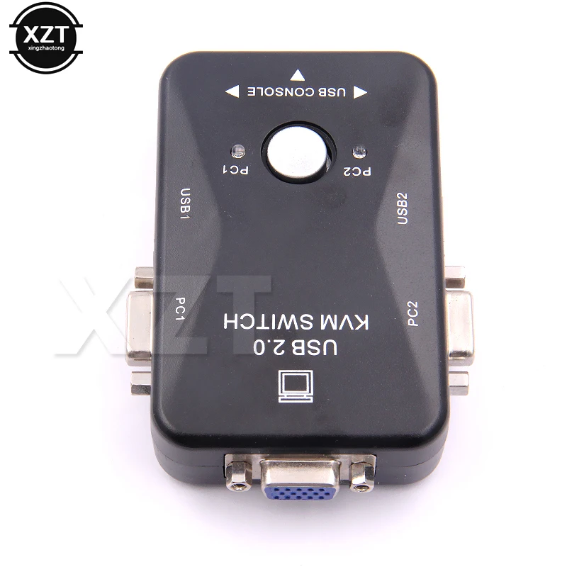 

Новейший USB KVM-переключатель, 2-портовый VGA переключатель SVGA Box USB 2.0 клавиатура с мышью 1920*1440, профессиональный видеопереключатель