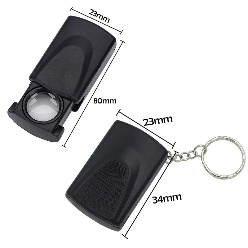 

New 30X Pull-type Jewelry Magnifier,Mini Pocket Hand Magnifying Glass,Portable Microscope Loupe Optical Lens Tool with LED Light