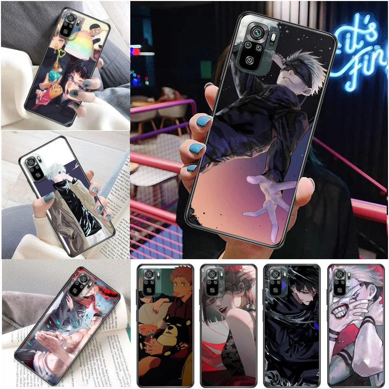 

Jujutsu Kaisen Satoru Gojo Sukuna Yuji Itadori Fushiguro Megumi Phone Case For Xiaomi Redmi Note 10 10T Pro 5G Back Cover Funda