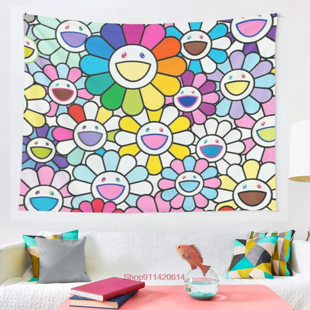 

Pattern of flowers tapestry Cover Beach Towel Picnic Yoga Mat Home Decoration Wall Hanging