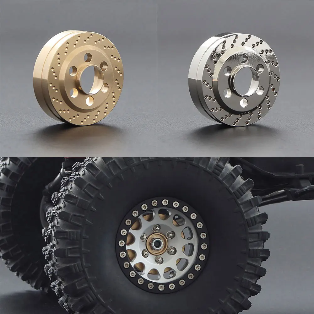 

2pcs Brass 62g Internal Counterweight Balance Weight for 1/10 RC Crawler 1.9 2.2 inch Wheel Rim Axial SCX10 D90 TF2 TRX4