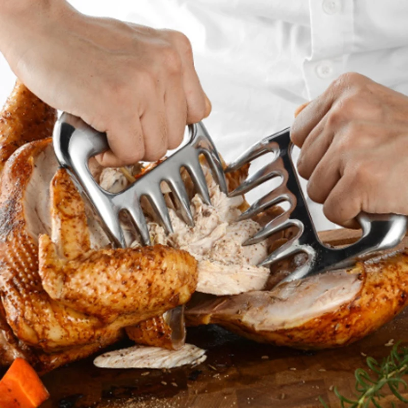 2 шт. Шредер для мяса когти из нержавеющей стали медвежьи барбекю мясные вилки