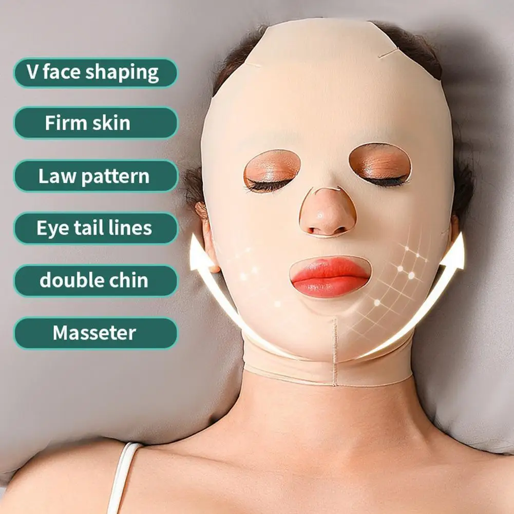 

3D V Face Shaping Reusable Breathable Beauty Women Anti Wrinkle Slimming Bandage V Shaper Full Face Lift Sleeping Mask