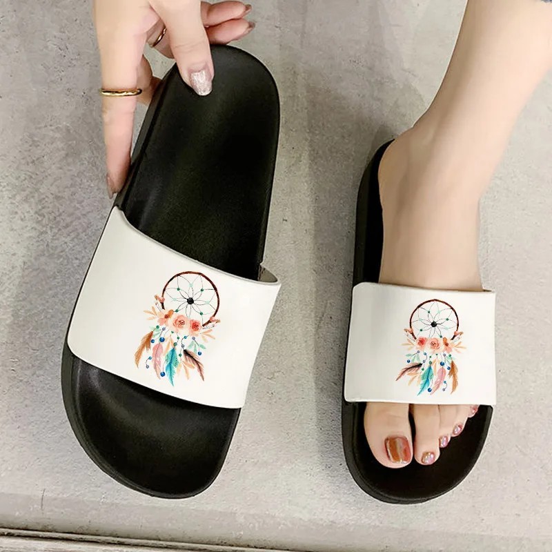 

Dreamcatcher Printing Korean version Female shoes Summer Women Slide Sandals Slippers Lady Slippers Harajuku Mujer