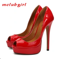 mclubgirl large size man women sexy sandals 40 48 fish toe sexy pumps club party shoes high heeled shoes black red shoes zqj