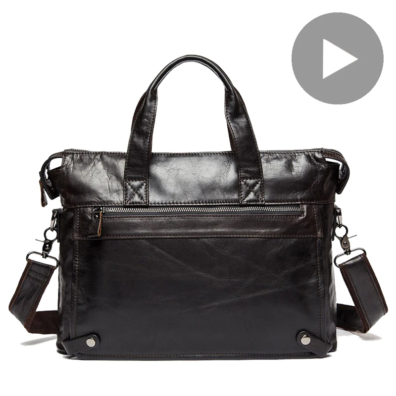 

Большая деловая сумка-мессенджер на плечо, для мужчин и женщин, из натуральной кожи, портфель для документов, сумка для ноутбука, A4