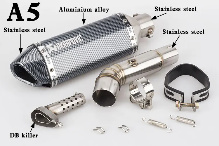 Мотоцикл Akrapovic выхлопная труба и Соединительная труба с DB Killer для Honda CB600F Hornet CBR600F 2007-2013 Escape Moto Cross - Цвет: A5