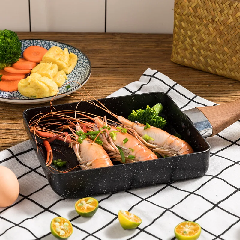 Кухня горшок Melaleuca Пальто в японском стиле Алюминий сплав Tamagoyaki сковородка для