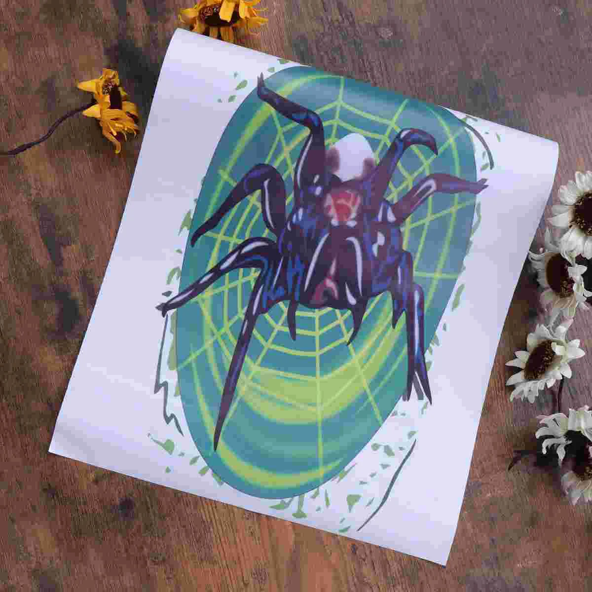 

1PC Spider Pattern Toilet Sticker Scary Toilet Stickers Decal Paste Removable Self-adhesive Decorative for
