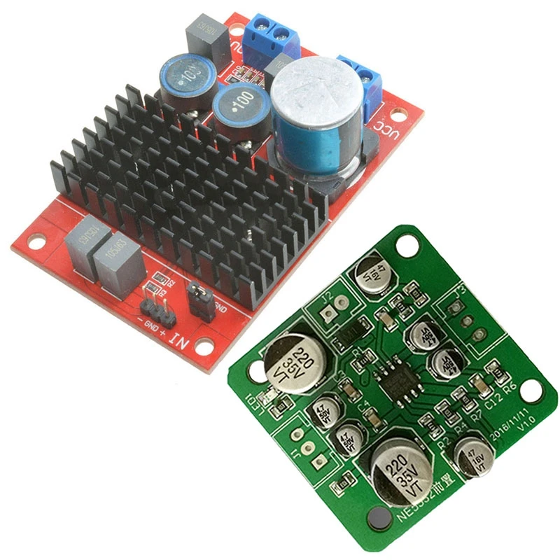 

DC12V-24V TPA3116 Mono Channel Digital Power Audio Amplifier Board BTL Out 100W & NE5532 OP-AMP Pre-Amplifier Tone Board